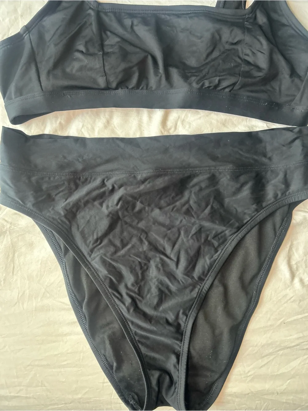 Shade and shore Black Two-Piece Bikini Set